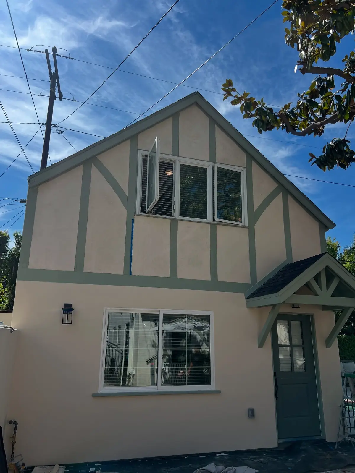 Tudor style garage conversion ADU in a historic neighborhood